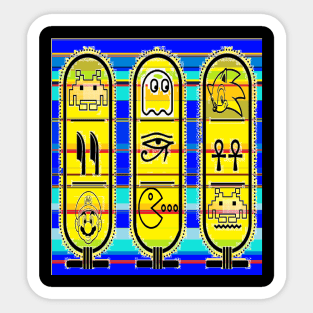 Gaming Egyptian hieroglyphs by LowEndGraphics Sticker